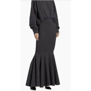 Norma Kamali Jersey Fishtail Maxi Pull On Skirt Size Small NWT
